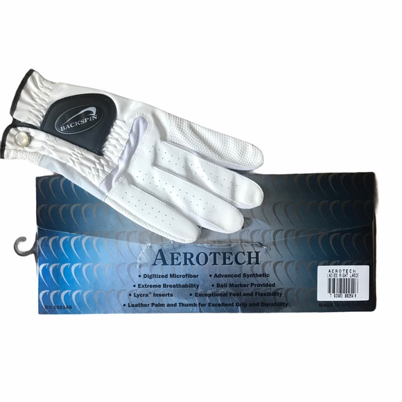 Backspin Aerotech Right Hand Large Golf Glove - Picture 1 of 7